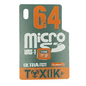 Memoria Micro SD Toxiik 64GB | Clase 10 UHS-1 | Rendimiento Ultra Super Fast | Modelo TOK2503