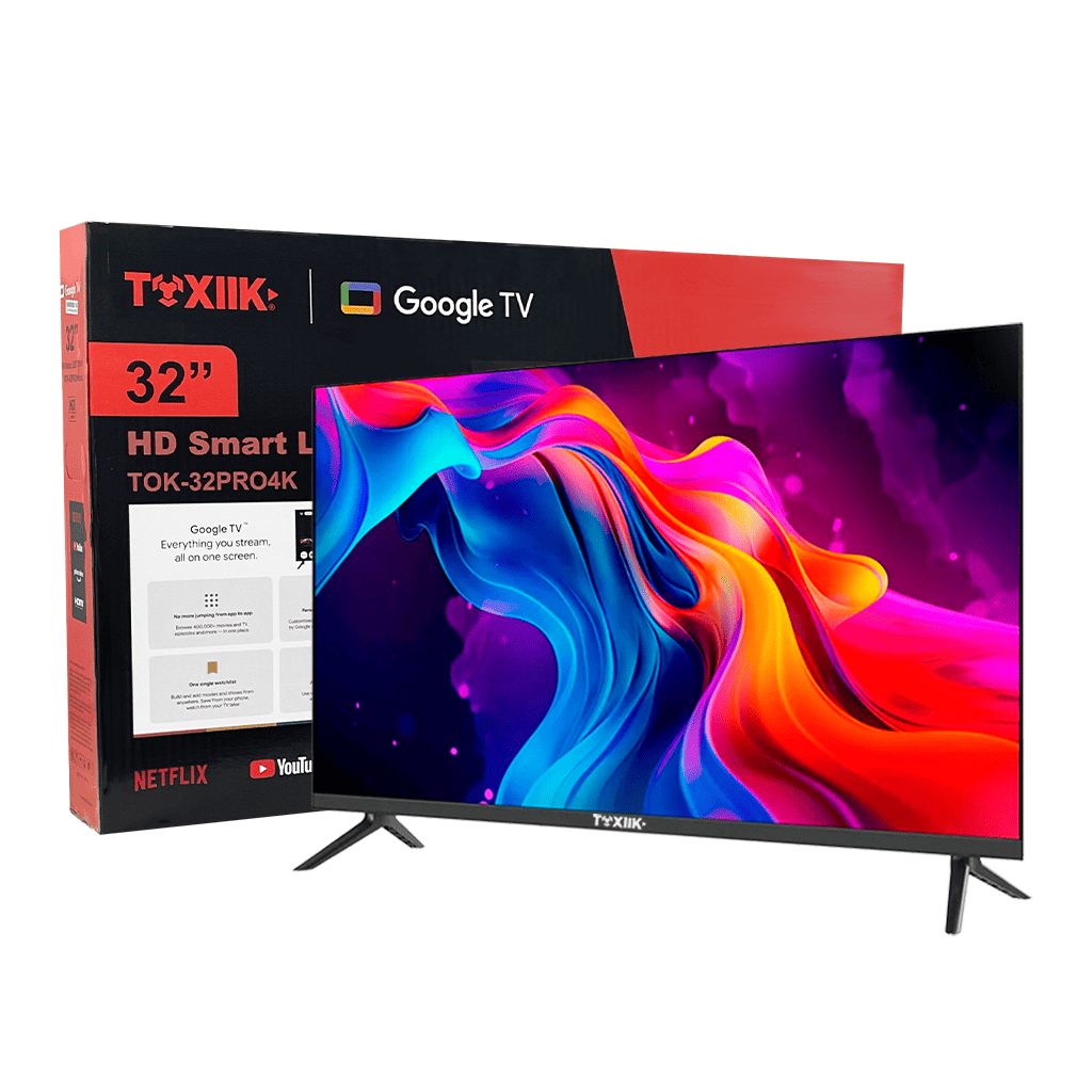 Televisor Toxiik 32" HD Smart LED TV | Google TV | Modelo TOK-32PRO4K | HDR & Dolby Audio Support