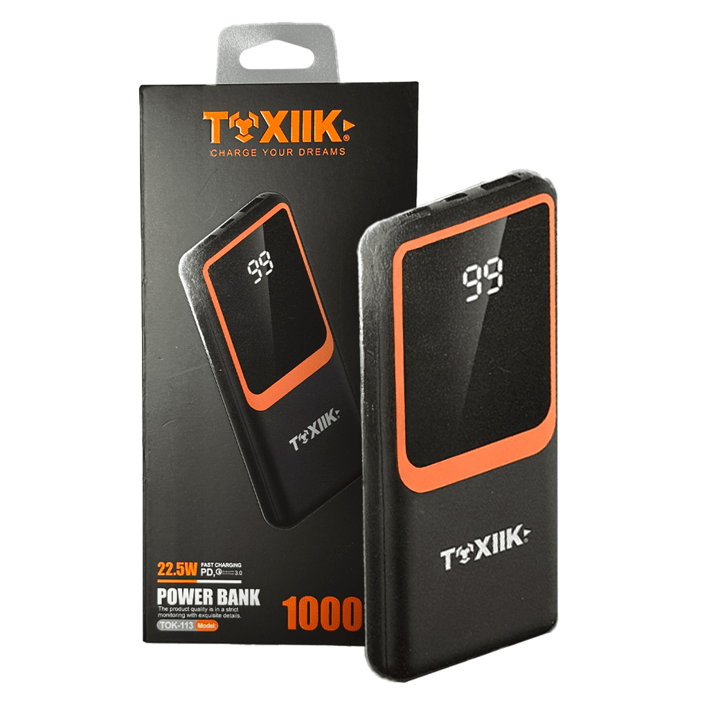 Power Bank Toxiik TOK-113 | 10,000mAh | Carga Rápida 22.5W PD/QC 3.0
