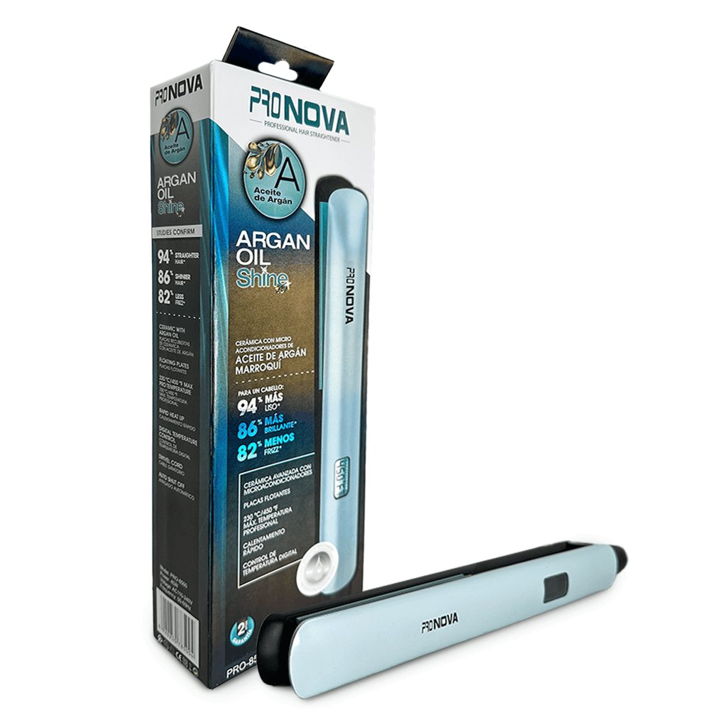 Plancha Profesional Pronova PRO-8500 Argan Oil Shine – Placas de Cerámica con Aceite de Argán Marroquí