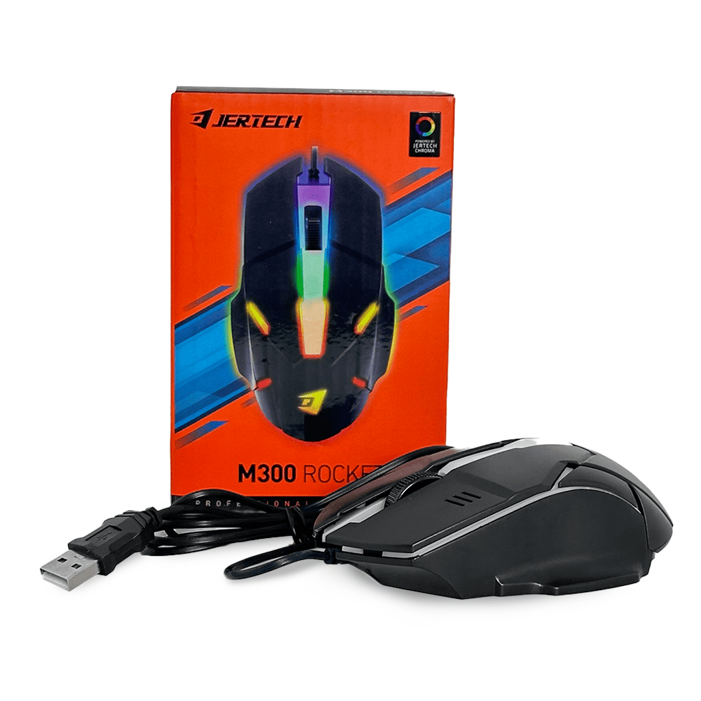 Mouse Alámbrico Jertech M300 con Iluminación LED