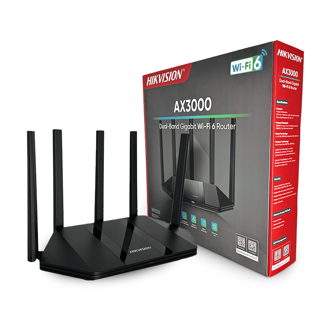 Router Inalámbrico Hikvision AX3000 Dual Band Wi-Fi 6 (DS-3WR30X)
