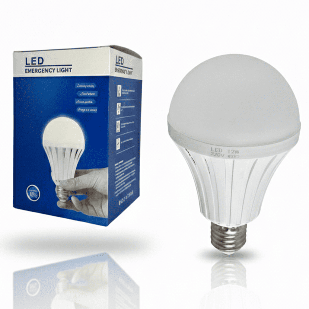 Bombillo LED Recargable de Emergencia 12W - Autonomía hasta 4 Horas