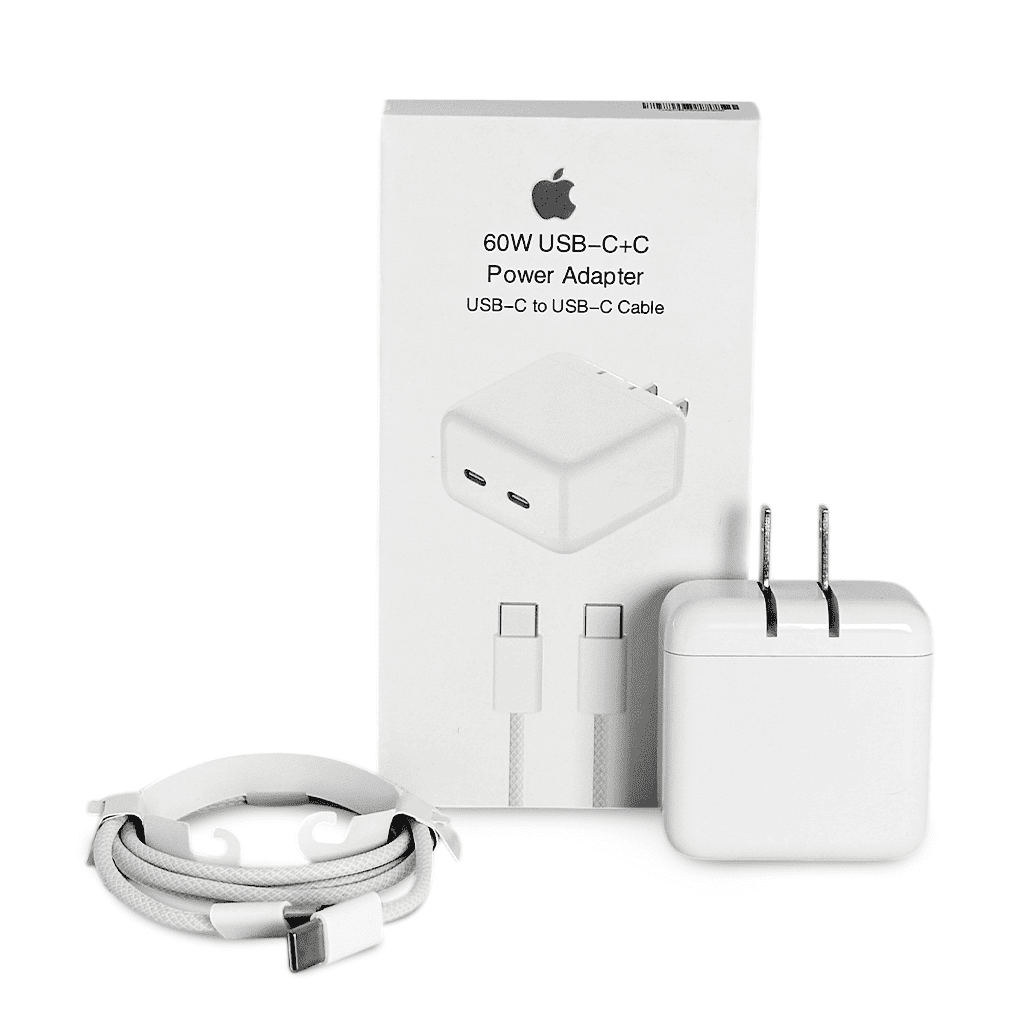 Cargador Apple Doble Puerto USB-C 60W (Incluye Cable USB-C a USB-C)