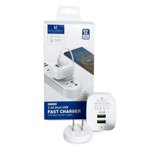 Cargador Kouders KOD-1004 Doble Puerto USB con Cable Micro USB 12W