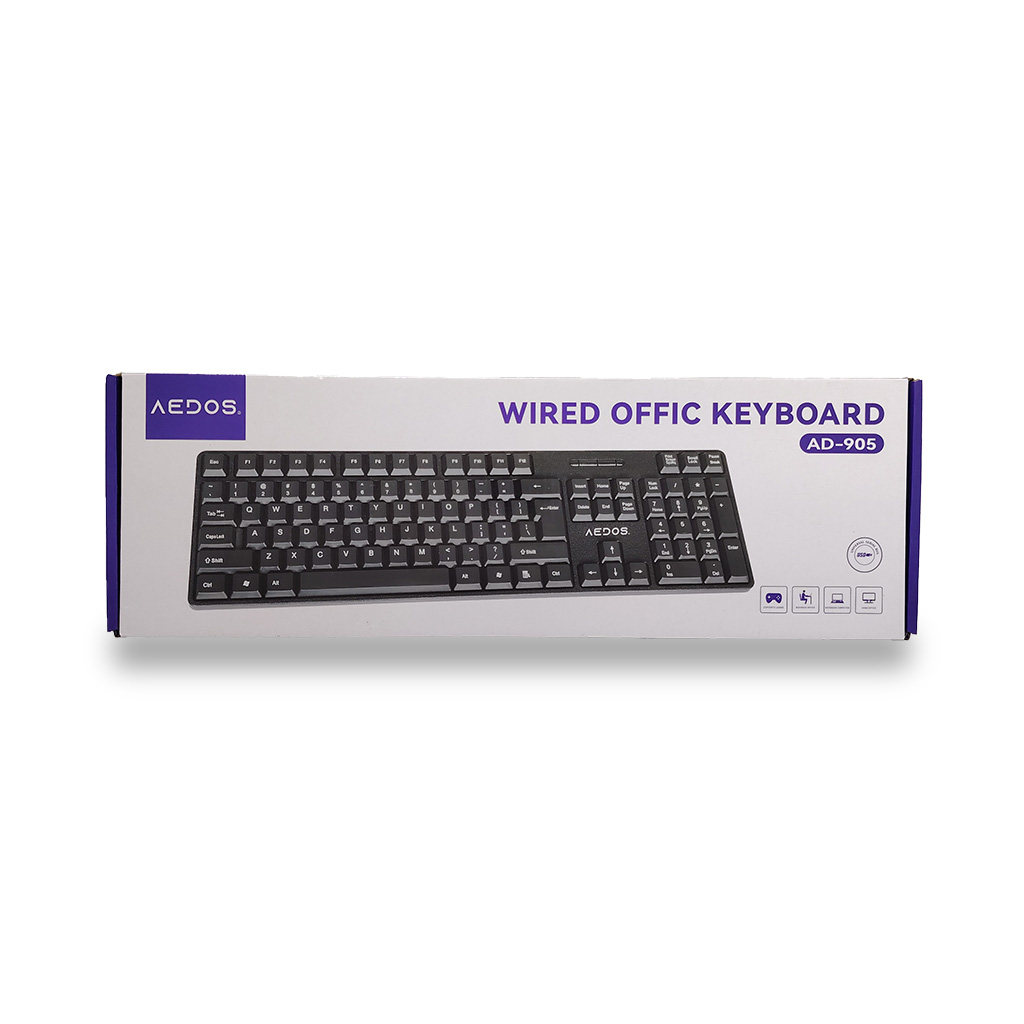 Teclado USB Estándar Aedos AD-905 Ultra Resistente