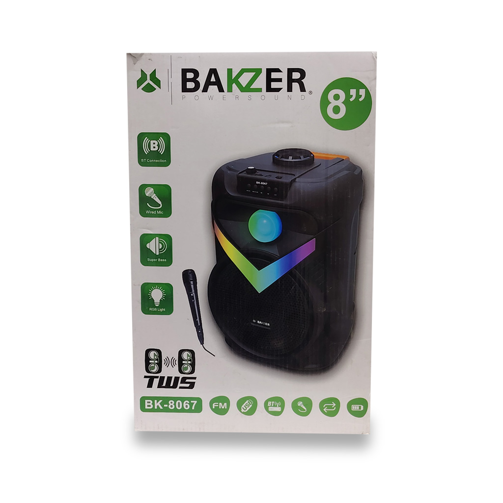Corneta Inalámbrica Bakzer Power Sound BK-8067 - 8 Pulgadas