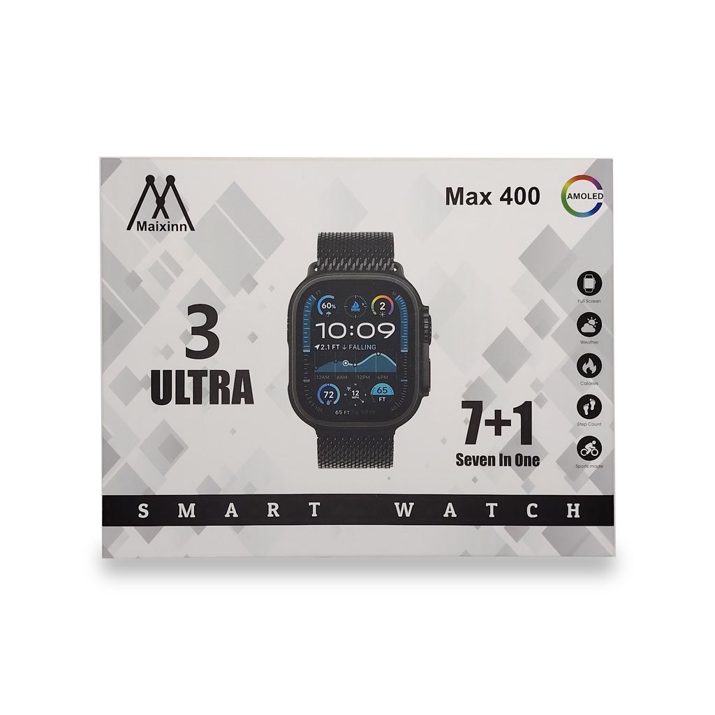 Smartwatch Maixinn 3 Ultra Max 400 | Pantalla AMOLED Full Screen | Combo 7+1 Seven In One | Monitoreo de Salud y Actividad Física - Imagen 2