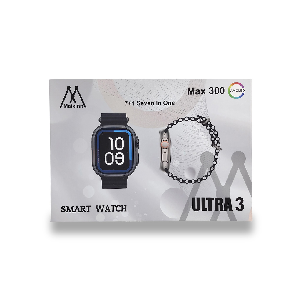 Smartwatch Maixinn Ultra 3 Max 300 | Combo 7+1 Seven In One | Pantalla AMOLED