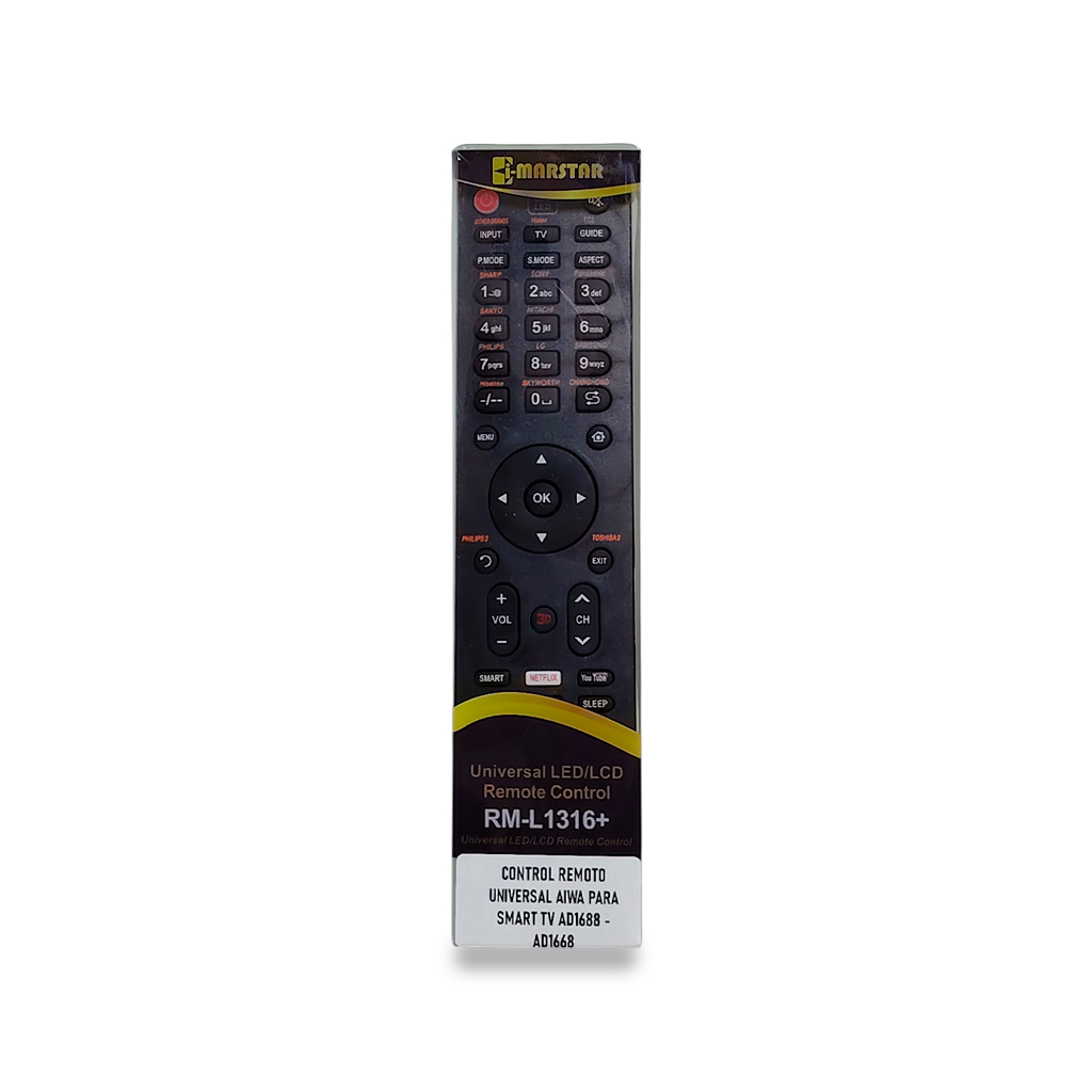 Control Remoto Universal Marstar RM-L1316+