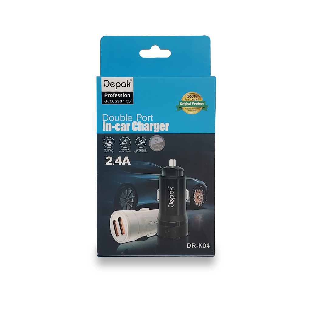 Cargador de Carro Dual USB 2.4A | Incluye Cable Micro-USB | Carga Eficiente para Vehículos