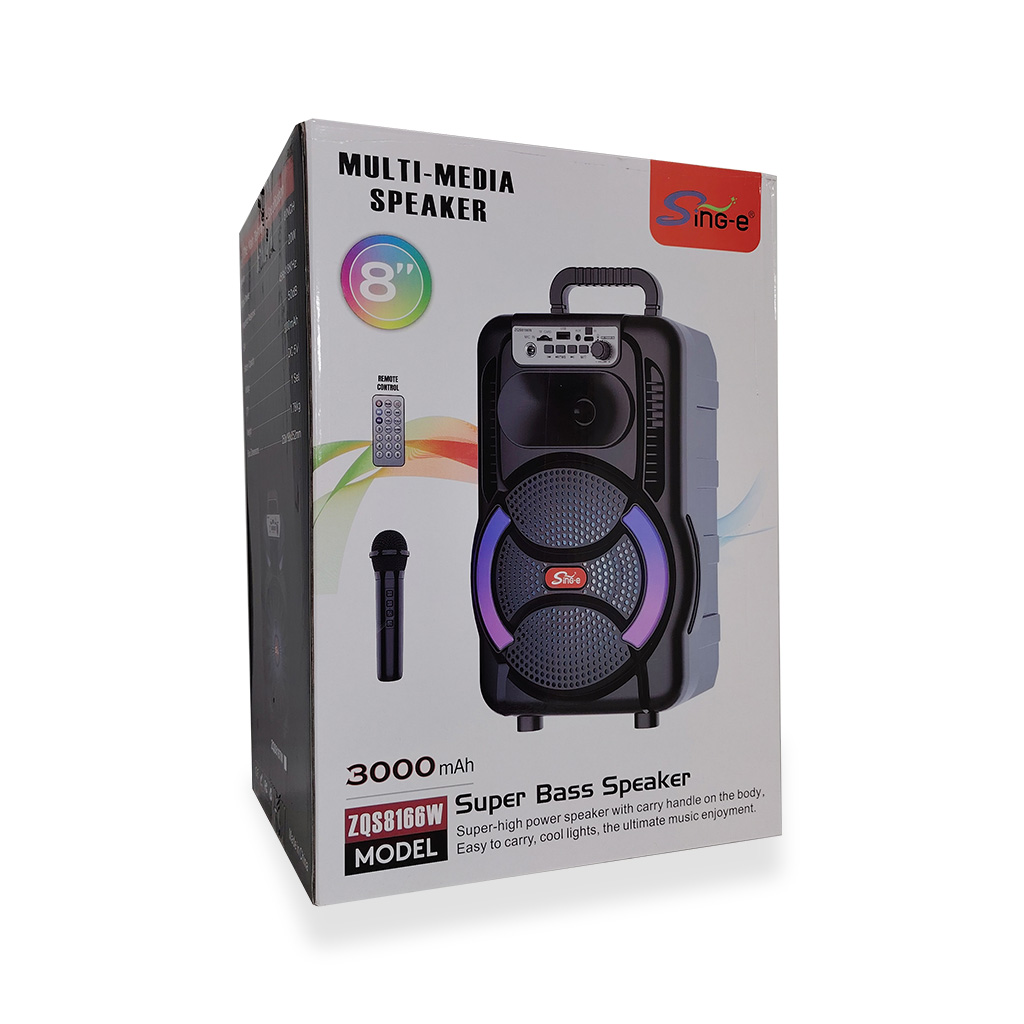 Corneta Bluetooth Sing-e Zqs8166w 8 Pulgadas 3000mah Super Bass