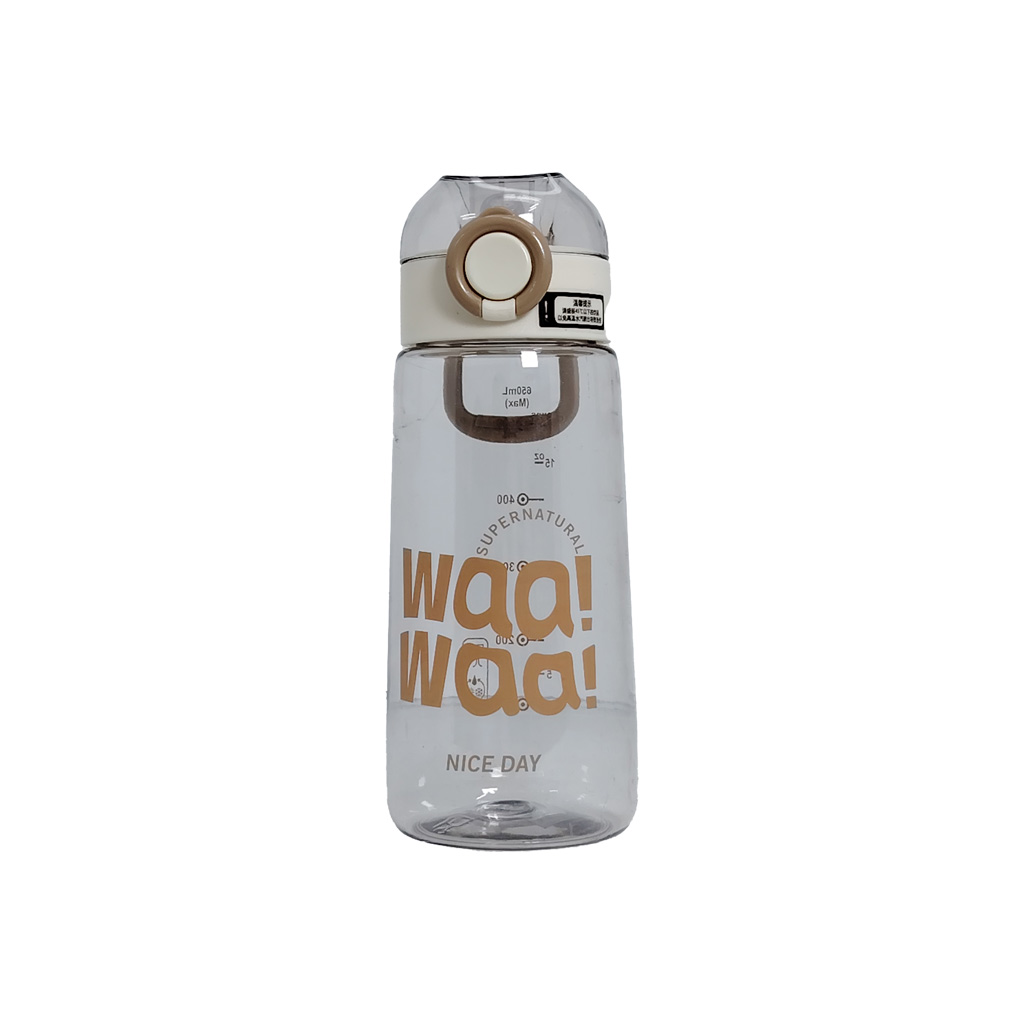 Termo de Agua "Nice Day" | 650 ml | Diseño Traslúcido con Escala Medidora y Asa de Transporte