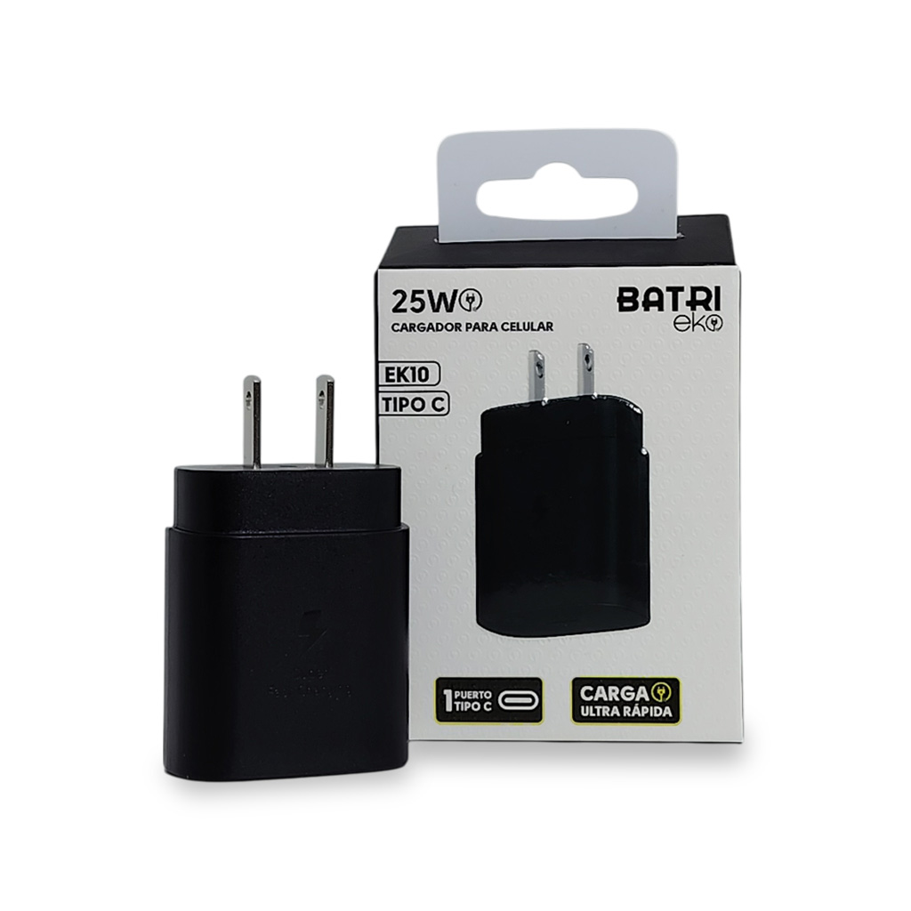 Conector de Pared Batri Eko Serie Ultra Fast Modelo EK-10 25W USB-C