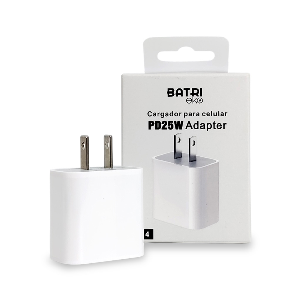 Conector de Pared Batri Eko Serie PD Adapter Modelo EK-14 25W con Puerto USB-C