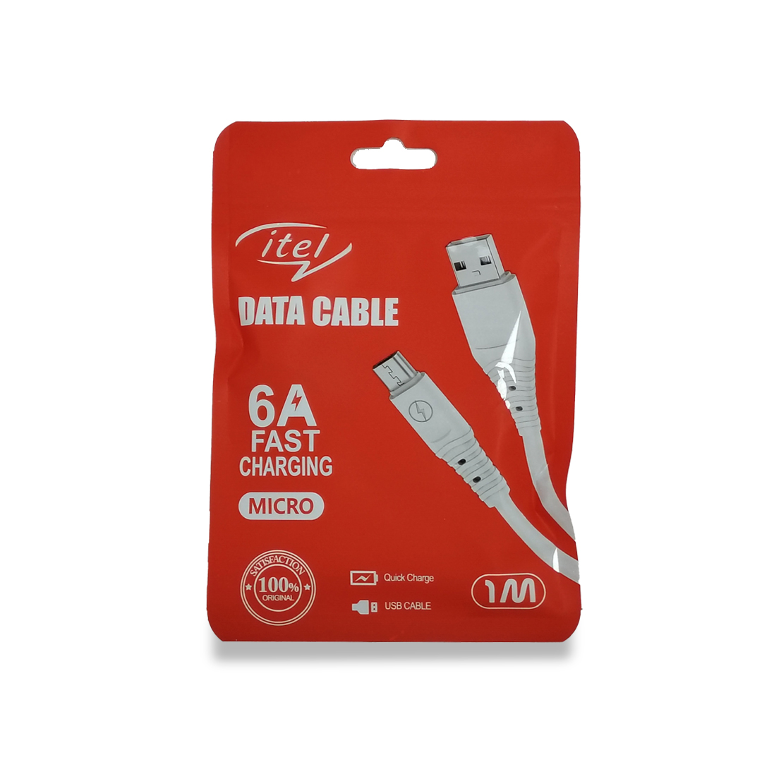 Cable de Datos Itel IT511 Micro-USB - 6A Fast Charging - 1 Metro
