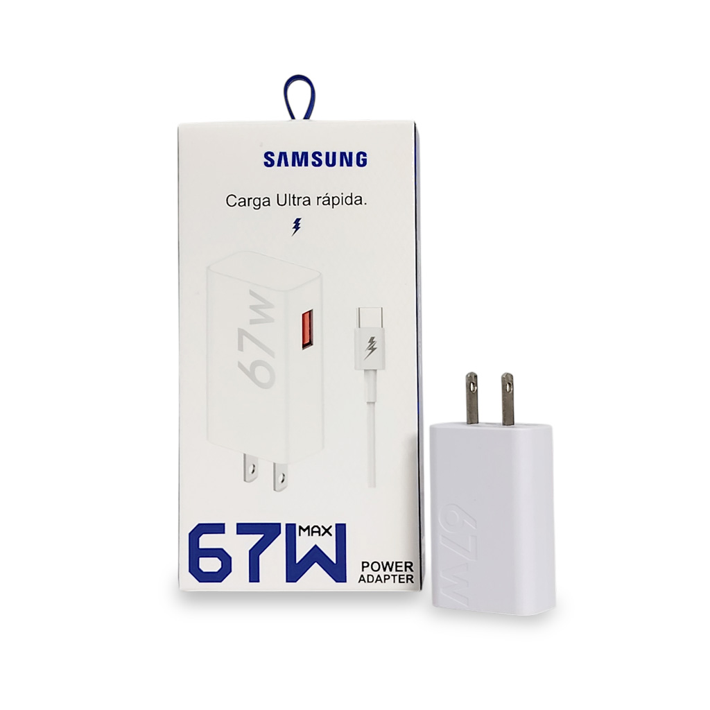 Cargador de Pared Samsung 67W Super Fast Charging | Modelo S-6708 | Salida USB-A a USB Tipo-C