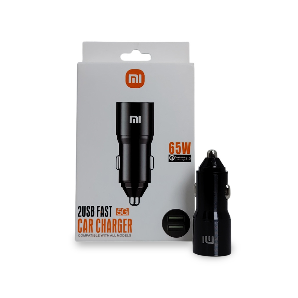 Cargador para Carro Xiaomi 65W | Carga Rápida Dual (USB-A + Tipo-C)