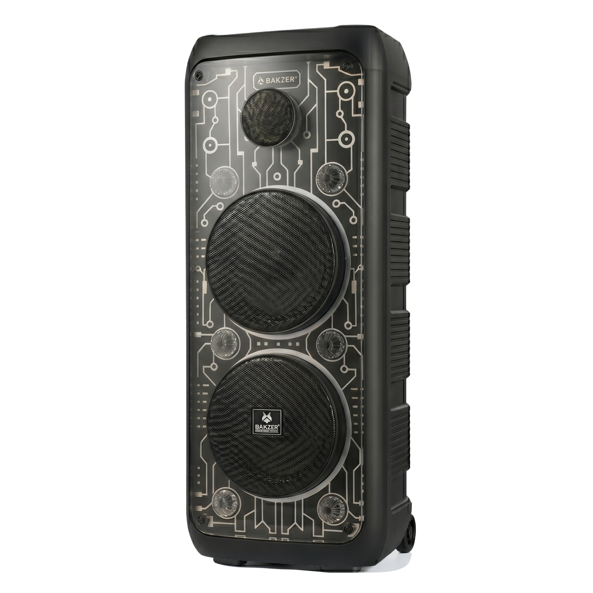 Corneta Inalámbrica Bakzer | Bluetooth de Doble Bajo de 10 Pulgadas con Luces LED - Imagen 2