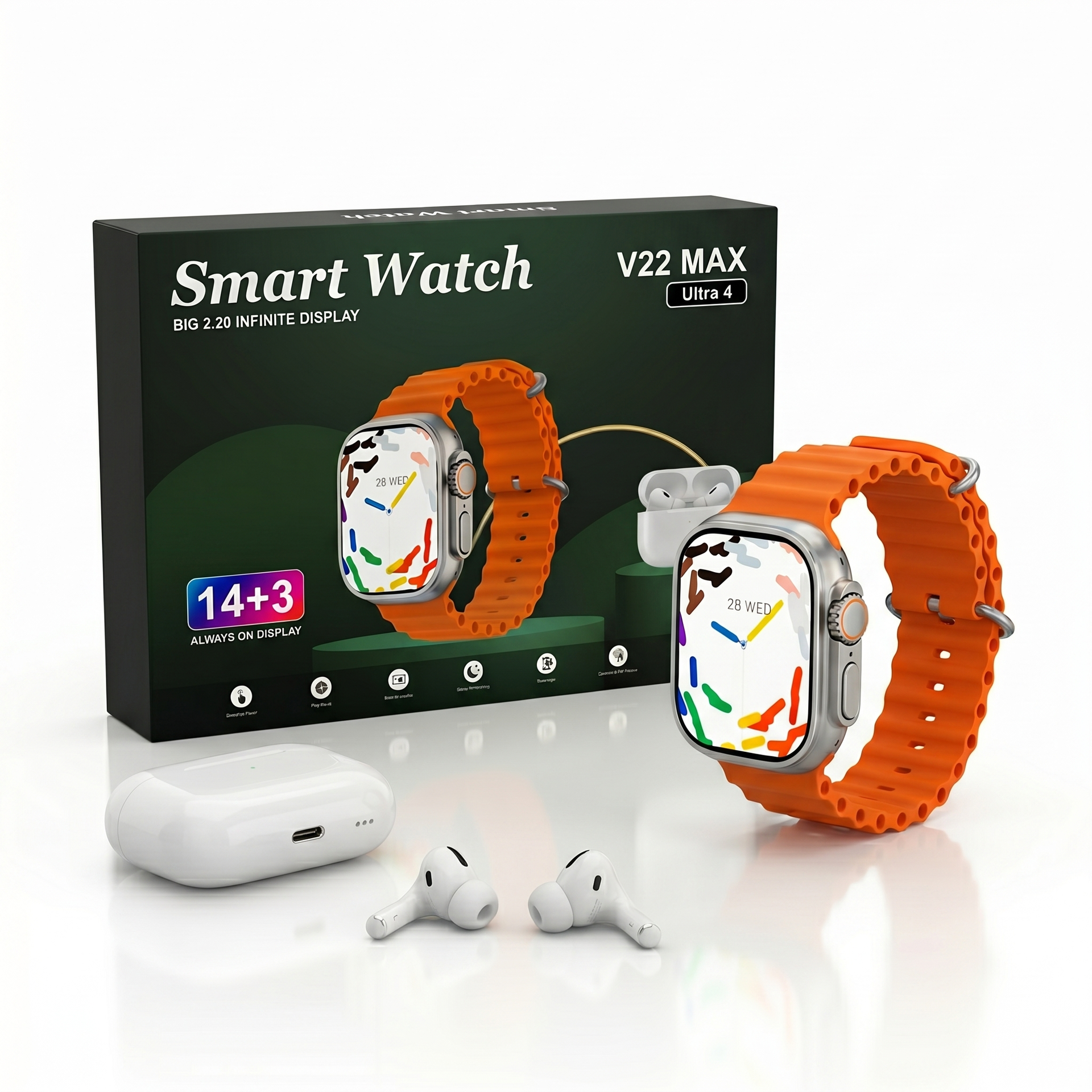 Smartwatch V22 Max Ultra 4 Pantalla Infinita de 2.20" - Imagen 2