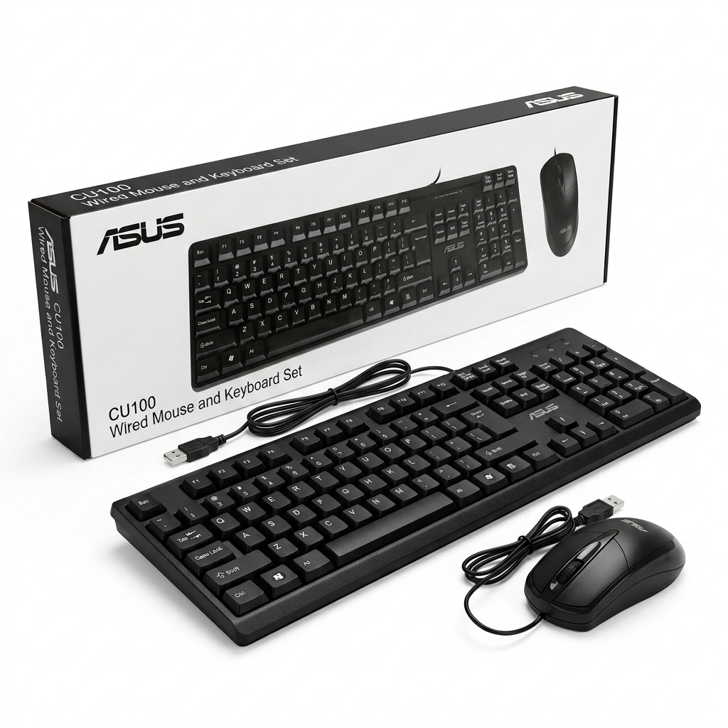 Teclado y Mouse Alámbrico ASUS CU100 | Kit Periférico Tradicional USB - Imagen 2