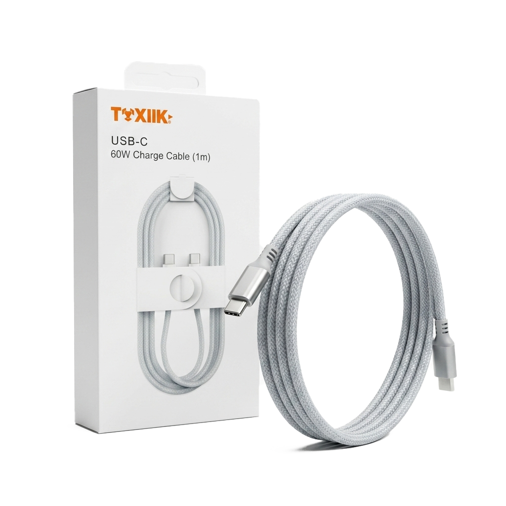 Cable de Carga Rápida Toxiik Technology USB-C a USB-C 60W | 1 Metro - Imagen 2