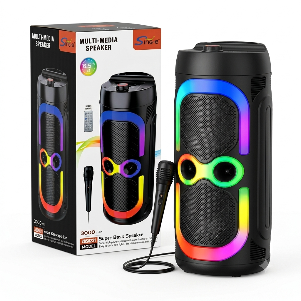 Corneta Inalámbrica Sing-e ZQS-6231 | Doble Bocina de 6.5 Pulgadas - Imagen 2