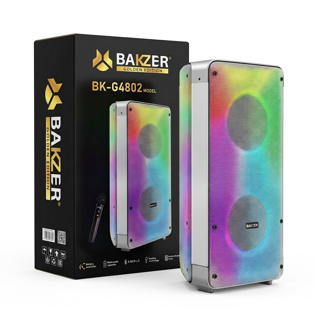 Corneta Inalámbrica Bakzer Golden Edition (BK-G4802) | 2 Bajos de 8" - Imagen 2