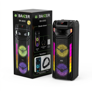 Corneta Inalámbrica Bakzer (BK-8202) | Doble Woofer de 8 Pulgadas, 16W