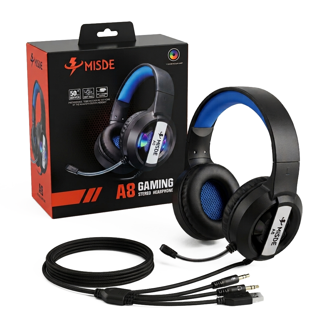 Audífonos Gaming MISDE A8 Stereo Headphone | Diadema para Videojuegos - Imagen 2