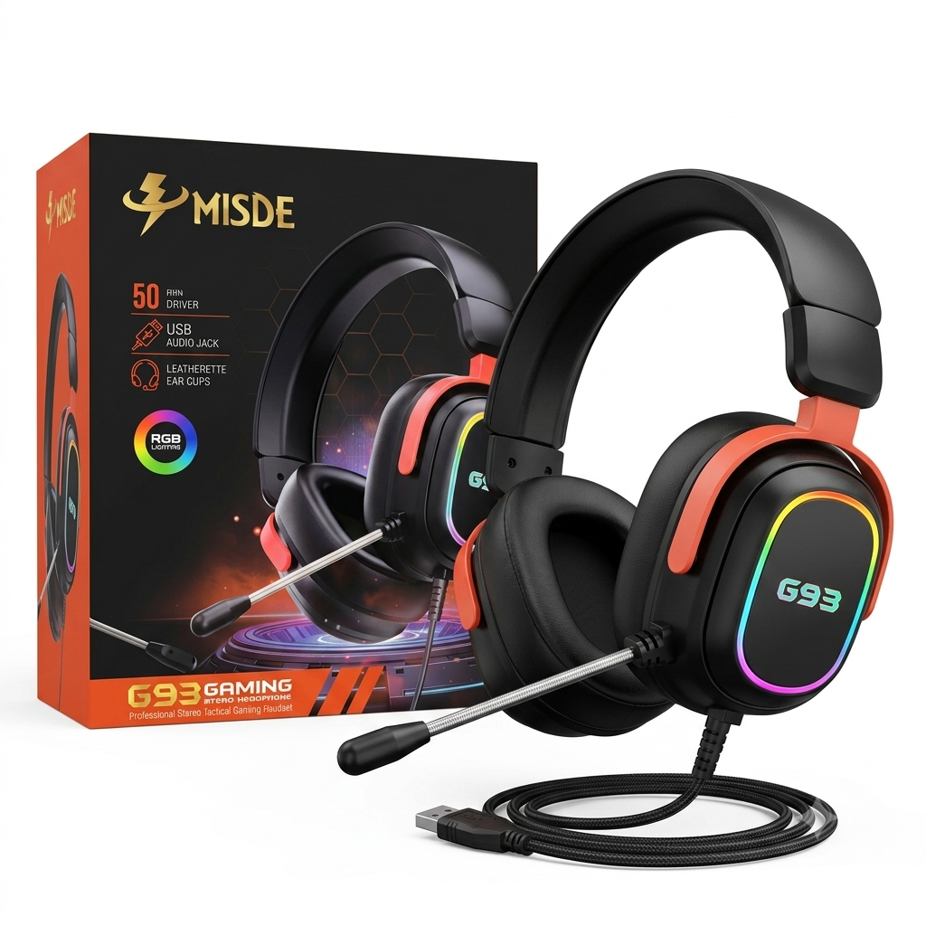 Audífonos Gaming MISDE G93 | Dinámica, Micrófono Flexible y Conexión USB - Imagen 2