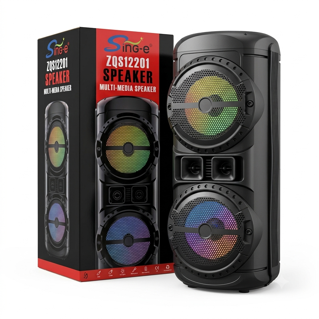 Corneta Inalámbrica Sing-E ZQS12201 Doble Woofer 12" (2x12") | 40W RMS - Imagen 2
