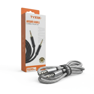 Cable de Audio Toxiik (TOK AUX01) | Plug Jack 3.5mm a Jack 3.5mm | 1.5 M