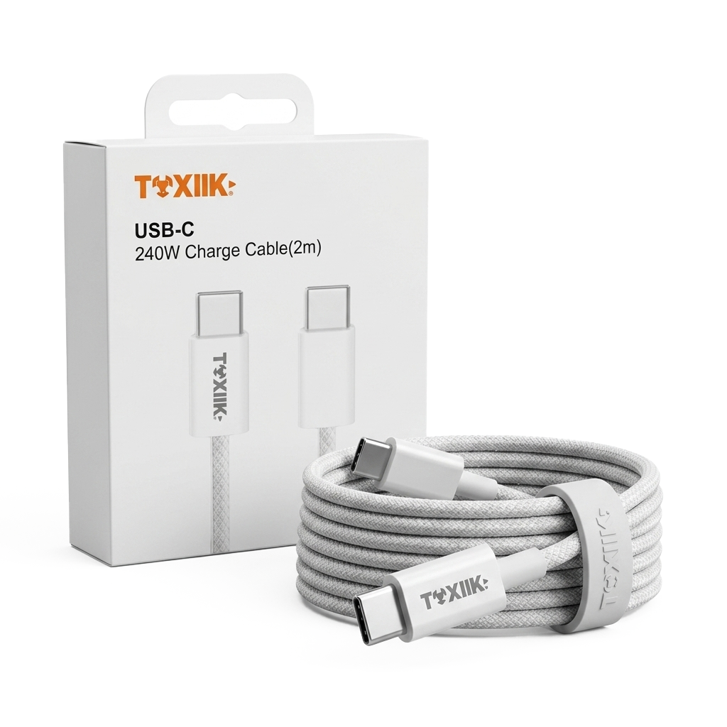 Cable de Carga Toxiik Tipo-C a Tipo-C (240W) | 2 Metros - Imagen 2