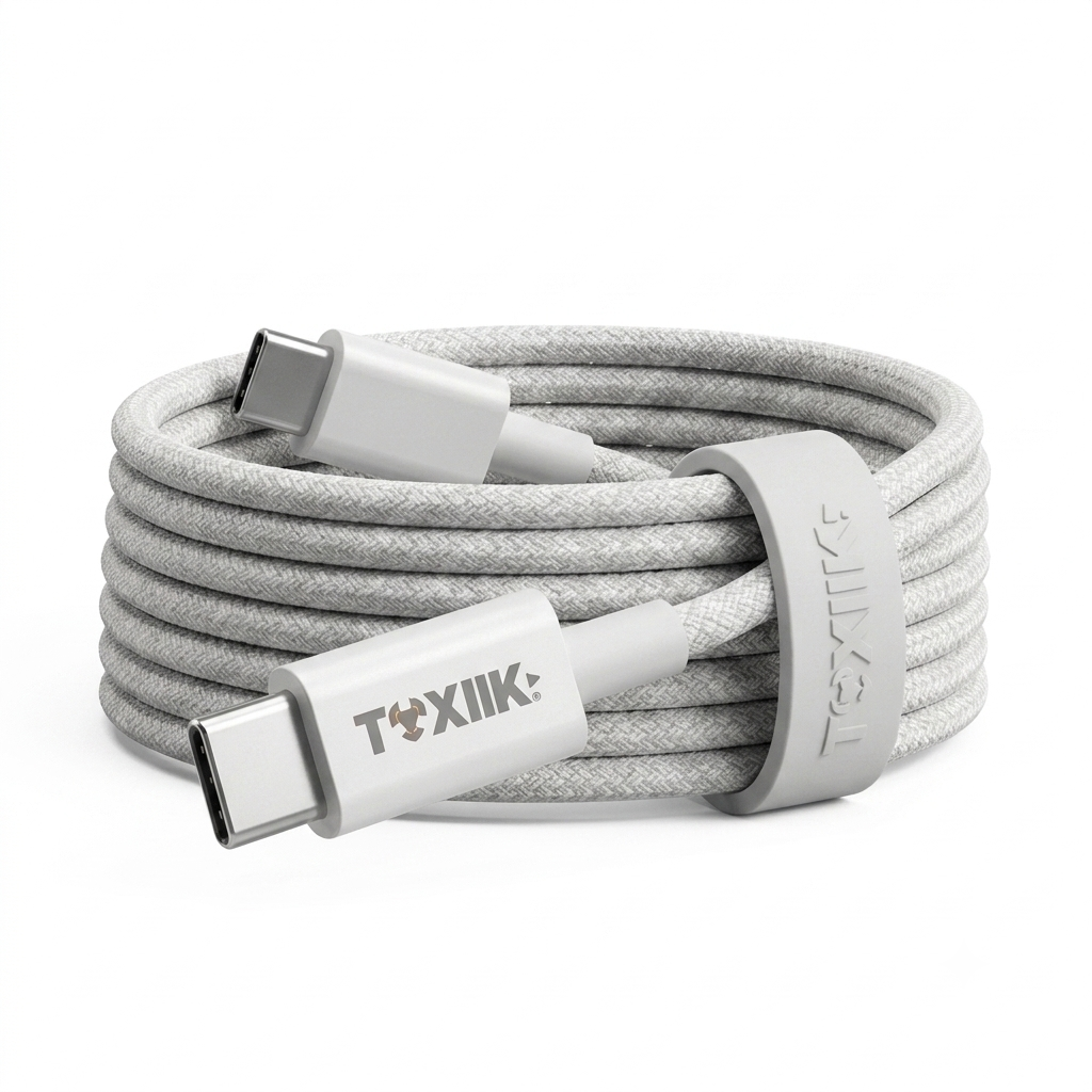 Cable de Carga Toxiik Tipo-C a Tipo-C (240W) | 2 Metros