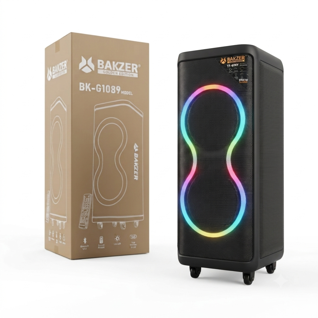 Corneta Inalámbrica Bakzer Golden Edition | Doble Subwoofer de 10" - Imagen 2