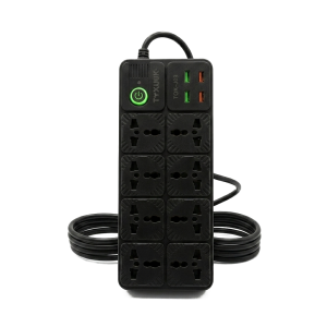 Regleta Multitoma Toxiik | 8 Tomas + Puertos USB | 2500W