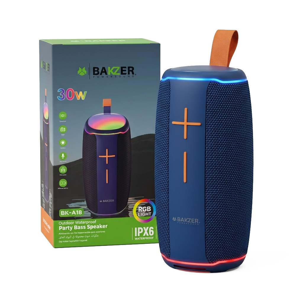 Corneta Inalámbrica Bakzer | 30W | Anillos de Luz LED RGB - Imagen 2