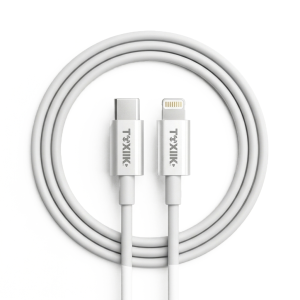 Cable de Carga Rápida PD Toxiik USB-C a Lightning (1m)