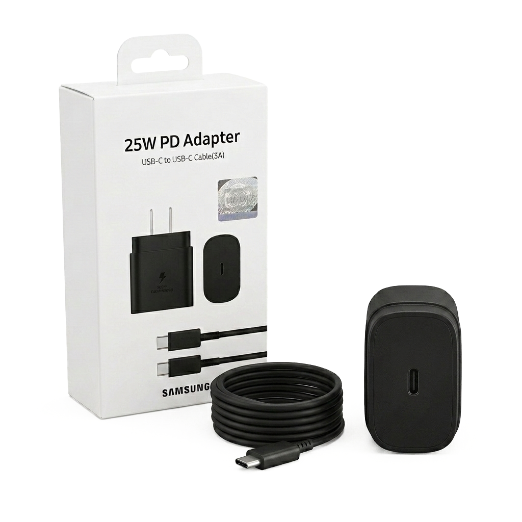 Cargador Samsung 25W (EP-TA800) | Puerto Único USB Tipo-C + Cable USB-C a USB-C - Imagen 2